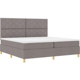 Box spring krevet Sivo-smeđa 200 x 200 cm tkanina | shoptok.hr