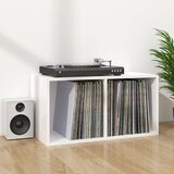  Kutija za pohranu vinilnih ploča sjajna bijela 71x34x36 cm drvo | Eponuda.ba