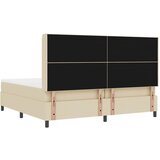  Krevet s opruga kutije s jastukom Krema 200 x 200 cm tkanina | shoptok.hr