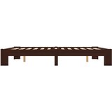  Posteljni okvir temno rjav iz trdne borovine 160x200 cm, (20645190) | Shoptok.si