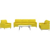 vidaXL 3-dijelni set sofa svjetložuti od tkanine | shoptok.hr