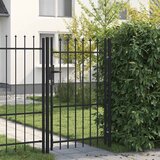  Vrata za ogradu BOXTEL jedna vrata s šiljcima na vrhu čelik 1x1,5 m crna Cijene