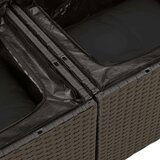  6-dijelni set vrtnih sofa s jastucima crni od poliratana | shoptok.hr