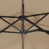  Dvostruki vrtni suncobran s LED svjetlima smeđesivi 316x145 cm | shoptok.hr