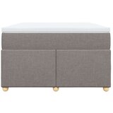 vidaXL Krevet s oprugama i madracem smeđesivi 120 x 190 cm od tkanine | shoptok.hr