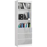 AKORD POLICA ZA PISARNO R 60 cm CLP 3 Predali 2 Police BELO / METALNI SJAJ, (21714266) Cene