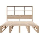  Krevet s regalom za knjige bez madraca 150x200 cm masivno drvo | shoptok.hr