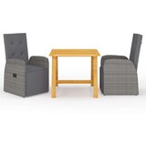  3-dijelni vrtni blagovaonski set sivi | shoptok.hr
