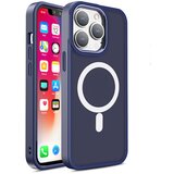 HURTEL Magnetna torbica z MagSafe za iPhone 15 Pro, luknje za vrvico, mornarsko modra, (21522383) | Shoptok.si