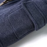  Dječja majica s kapuljačom i patentom tamnoplava prošarana 104 | shoptok.hr