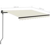  Avtomatsko zložljiva tenda s stebrički 3x2,5 m krem, (20728780) | Shoptok.si