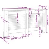  Pokrovi za radijator 2 kom bijeli 152 x 19 x 81,5 cm MDF | shoptok.hr