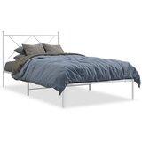  Metalni okvir za krevet s uzglavljem bijeli 100x190 cm | shoptok.hr