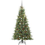 vidaXL Umetno Zložljivo Božično Drevo Zelena 210 cm PE in PVC | Shoptok.si