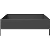 vidaXL Vrtna visoka greda črna 100x100x33,5 cm jeklo | Shoptok.si