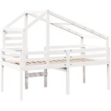  Visoki krevet s krovom bijeli 80 x 200 cm od masivne borovine | shoptok.hr