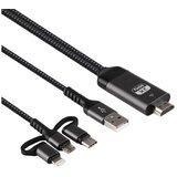 FastAsia FAST ASIA Kabl HDMI 2K na (Micro+Tip C+Iphone) povezuje TV+mob 2m u