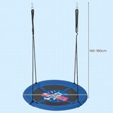  Otroška gugalnica gnezdo, drevesna gugalnica, viseča gugalnica Ø 100 cm, modra raketa | Shoptok.si