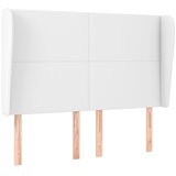  Uzglavlje s ušima bijelo 147x23x118/128 cm od umjetne kože | Eponuda.com