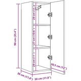  stenska TV omarica, les, starinski les, 30,5x30x90 cm, 2 kos | Shoptok.si