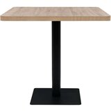 vidaXL Bistro miza iz mediapana in jekla 80x80x75 cm barva hrasta | Shoptok.si