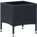 vidaXL vrtna miza črna 40x40x45 cm poli ratan Cene