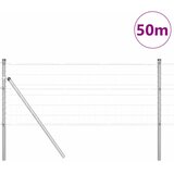  Ograda s postovima Srebrno 0,6 x 50 m Čelik i PVC | Eponuda.ba