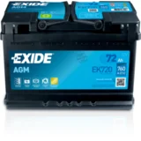 Akumulator Exide AGM 72AH D+