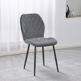 Mömax Stol Zoe, Žamet, Temno Siva | Shoptok.si