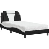  Krevet Viana s madracem crno-bijeli 100 x 200 cm od umjetne kože | shoptok.hr