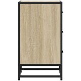 vidaXL Noćni ormarić Sonoma hrast Konstruirano drvo i metal | shoptok.hr