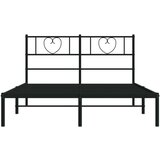 vidaXL Metalni okvir za krevet s uzglavljem crni 135x190 cm | shoptok.hr
