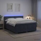  Krevet s box springom, madracem i LED-om Tamnosiva 140 x 190 cm | shoptok.hr
