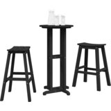  Set bar stolova za vrt 3 pcs Crna HDPE | shoptok.hr