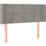  Posteljno vzglavje svetlo sivo 83x16x78/88 cm žamet, (20739249) | Shoptok.si