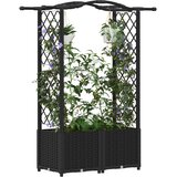  Povišeni krevet s mrežom i krovom Crna 125 x 40 x 138 cm PP | Shoptok.si
