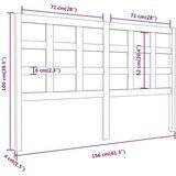  Posteljno vzglavje črno 156x4x100 cm trdna borovina, (20644492) | Shoptok.si