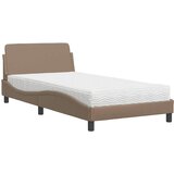Krevet s madracem Dover boja cappuccina 100 x 200 cm od umjetne kože | Eponuda.ba