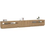 vidaXL TV ormarić s LED svjetlima Artisan hrast 300x35x40 cm | shoptok.hr
