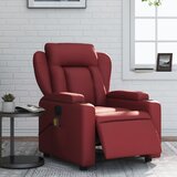  The Living Store Električni masažni naslanjač vinsko rdeče umetno usnje - Električni Masažni Stol, (21501854) | Shoptok.si