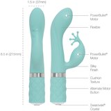 Pillow Talk Kinky - vibrator za točko G z dvema morotoma za polnjenje (turkizna) | Shoptok.si