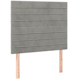 Box spring krevet s madracem svjetlosivi 80 x 200 cm baršunasti | shoptok.hr