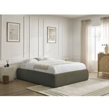 Bobochic Paris Temno zelena oblazinjena zakonska postelja s prostorom za shranjevanje/brez vzglavja z letvenim dnom 160x200 cm Inera – | Shoptok.si