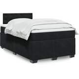  Krevet box spring s madracem crni 120 x 190 cm baršunasti | shoptok.hr