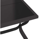 vidaXL Vrtni stol sivo-crni 180 x 80 x 70 cm od čelika i stakla | shoptok.hr
