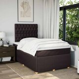  Krevet box spring s madracem tamnosmeđi 120 x 190 cm od tkanine | shoptok.hr