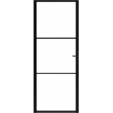 Sobna vrata od stakla ESG i aluminija 83 x 201,5 cm crna | Eponuda.com