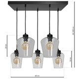  Luster na sajli SANTIAGO 5xE27/60W/230V proziran | Eponuda.com
