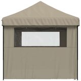 vidaXL Zložljivi pop-up šotor za zabave 4 stranice taupe | Shoptok.si