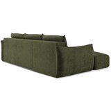 Makamii Zelena sklopiva kutna garnitura od šenila (s lijevim kutom/s ležaljkom) Leila – | shoptok.hr